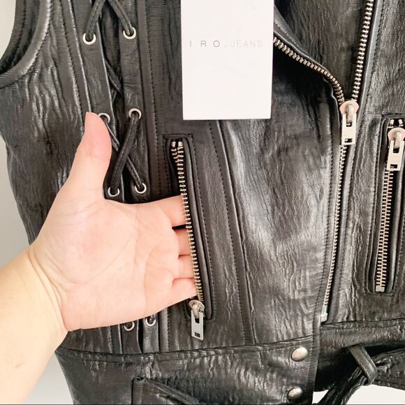 IRO Leather Vest Small Black NWT - Picture 7 of 10